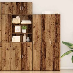 Highboard Specifications: Brown Engineered Wood Storage Solution