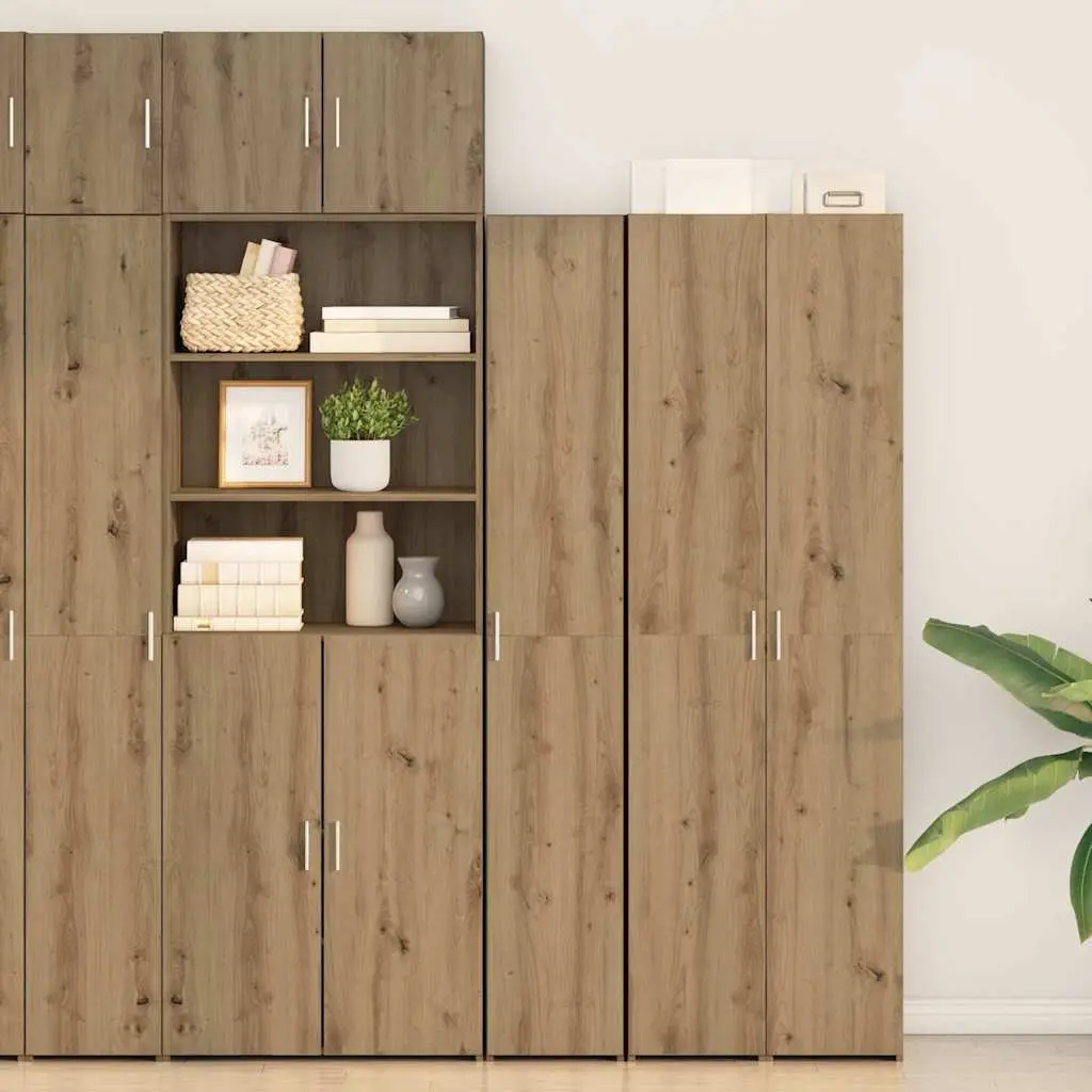 Engineered Wood Highboard Storage Cabinet for Living Room Brown