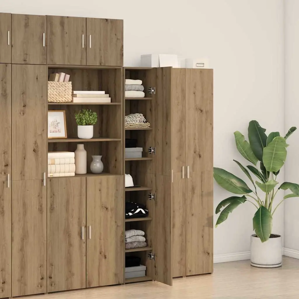 Engineered Wood Highboard Storage Cabinet for Living Room Brown