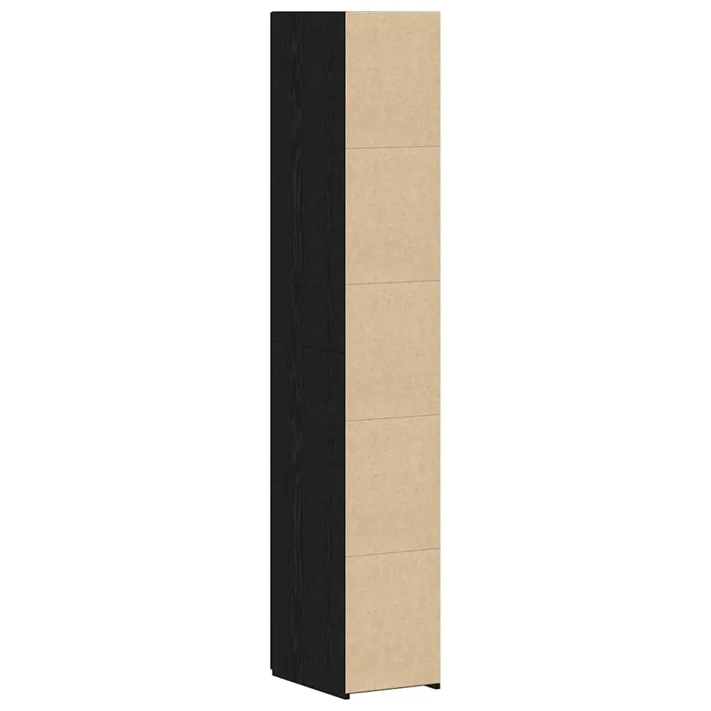 Highboard Black Oak Storage Cabinet Living Room Bedroom 30 W x 42.5 D x 185 H cm