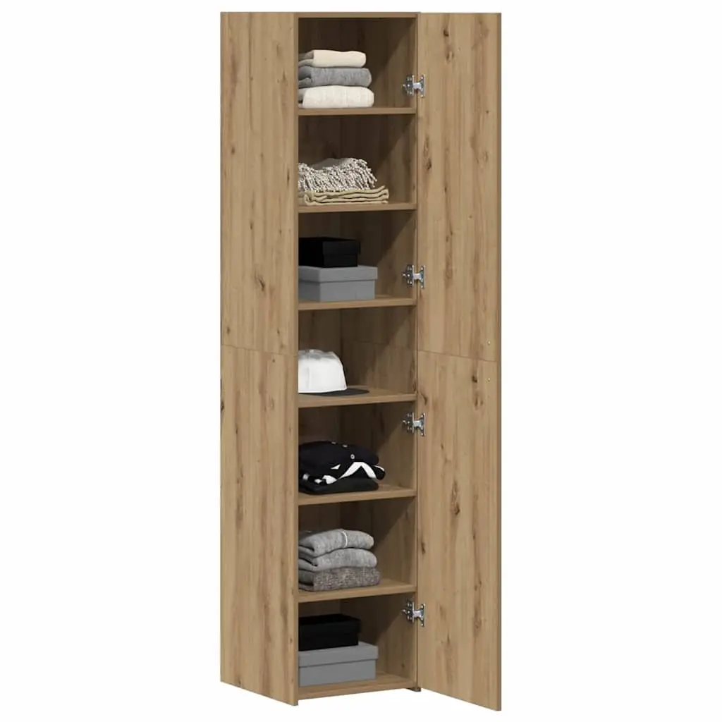 Highboard Engineered Wood Brown Cabinet 40 x 42.5 x 185 cm Storage Furniture