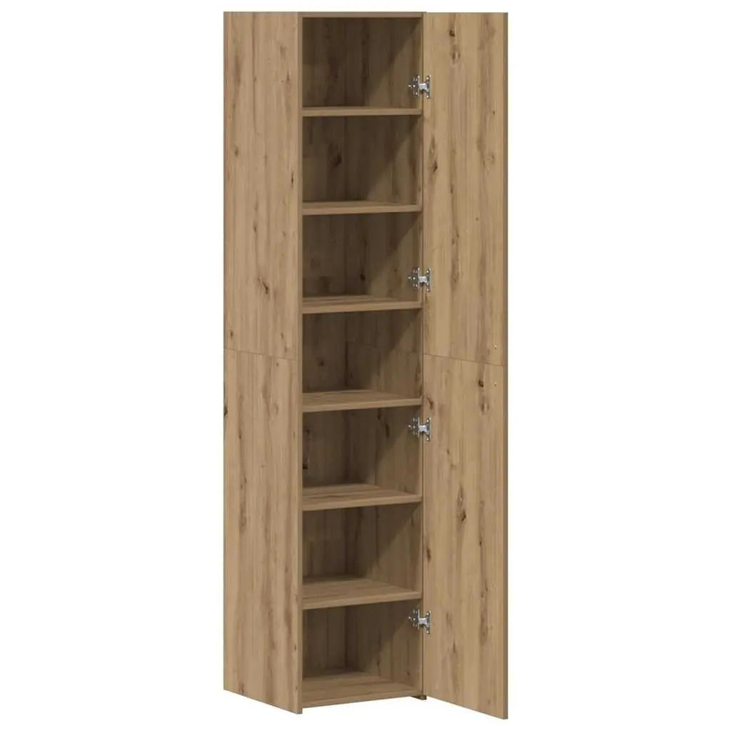 Highboard Engineered Wood Brown Cabinet 40 x 42.5 x 185 cm Storage Furniture