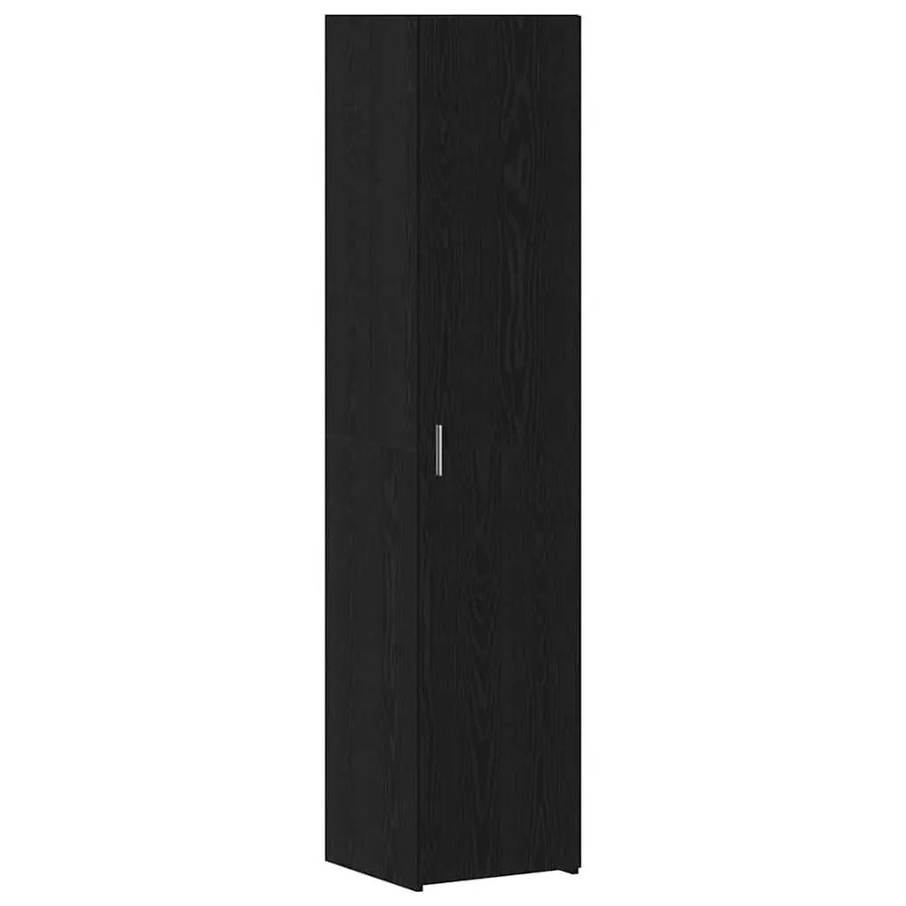 Engineered Wood Highboard for Dining Room 40 x 42.5 x 185 cm Black Storage Cabinet