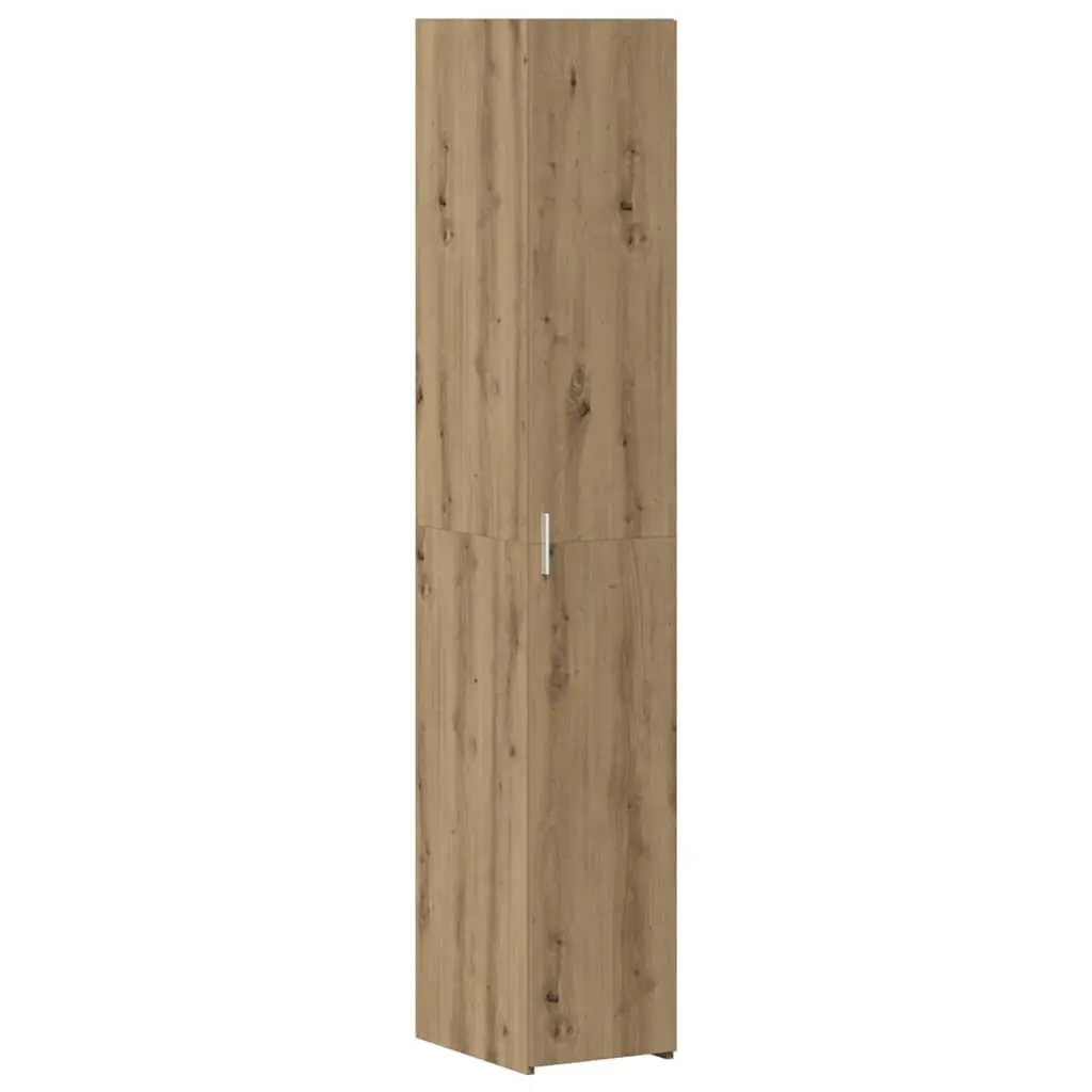 2-Piece Storage Cabinet for Home Use Brown Adjustable Shelves