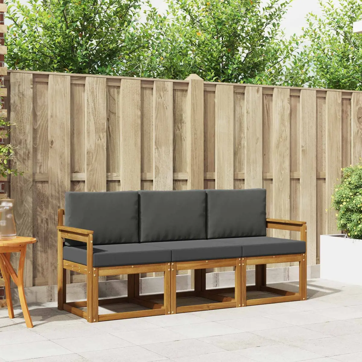 3 Piece Outdoor Sofa Set with Cushions