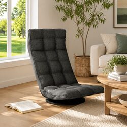 Specifications for Grey Fabric Swivel Floor Chair