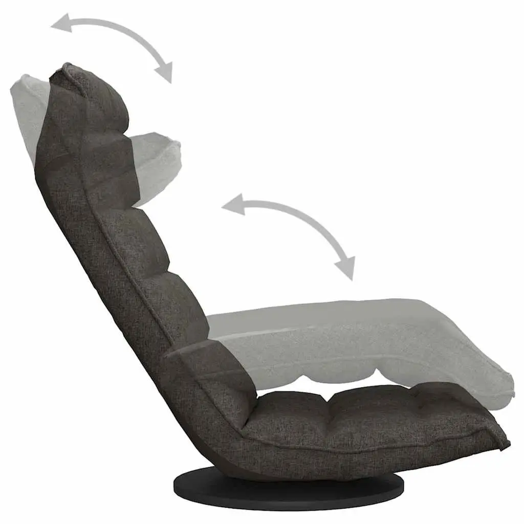 Grey Fabric Swivel Floor Chair