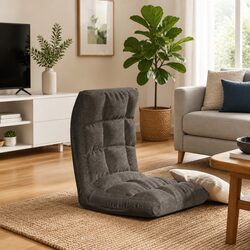Grey Padded Folding Floor Chair Specifications