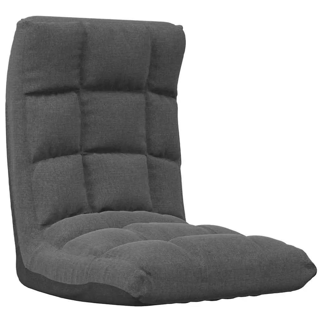 Grey Padded Folding Floor Chair