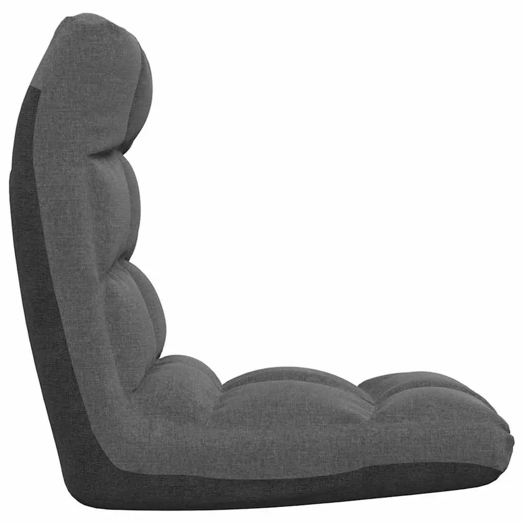 Grey Padded Folding Floor Chair