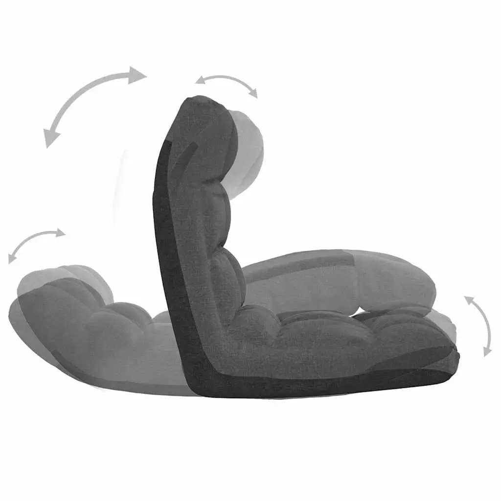 Grey Padded Folding Floor Chair