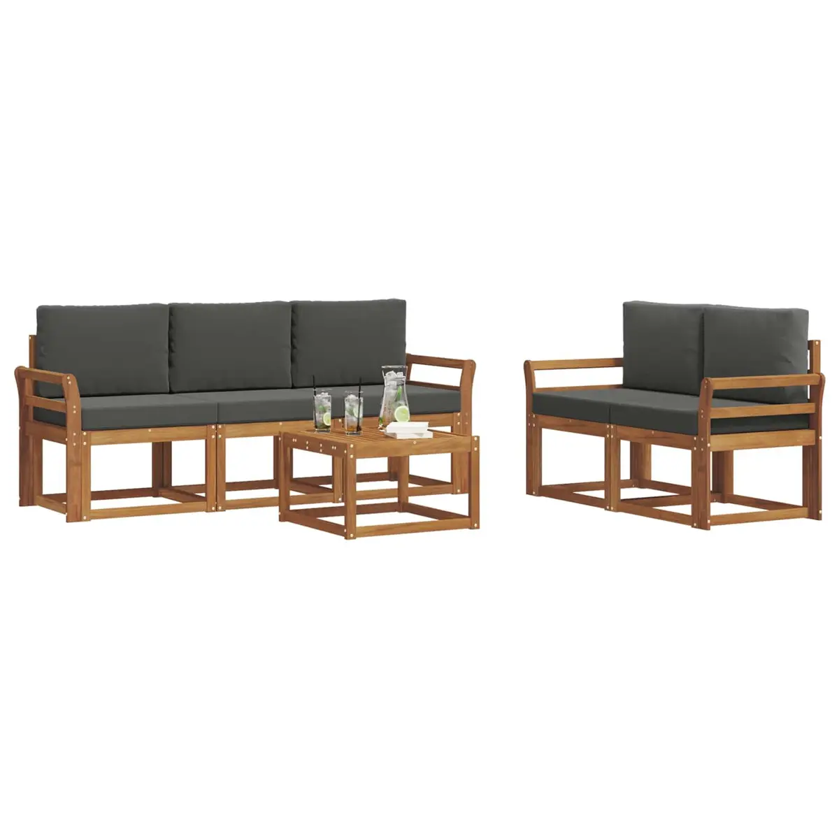 6-Piece Outdoor Sofa Set in Acacia Wood