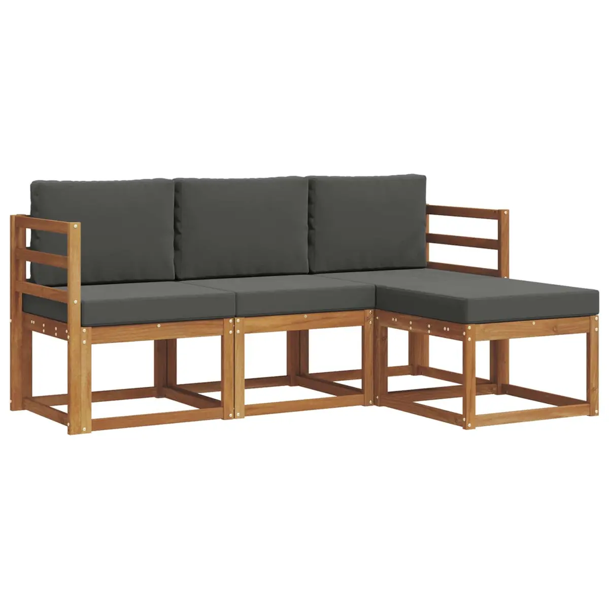 Outdoor Sofa Set 4 Piece Garden Patio Acacia Wood Lounge