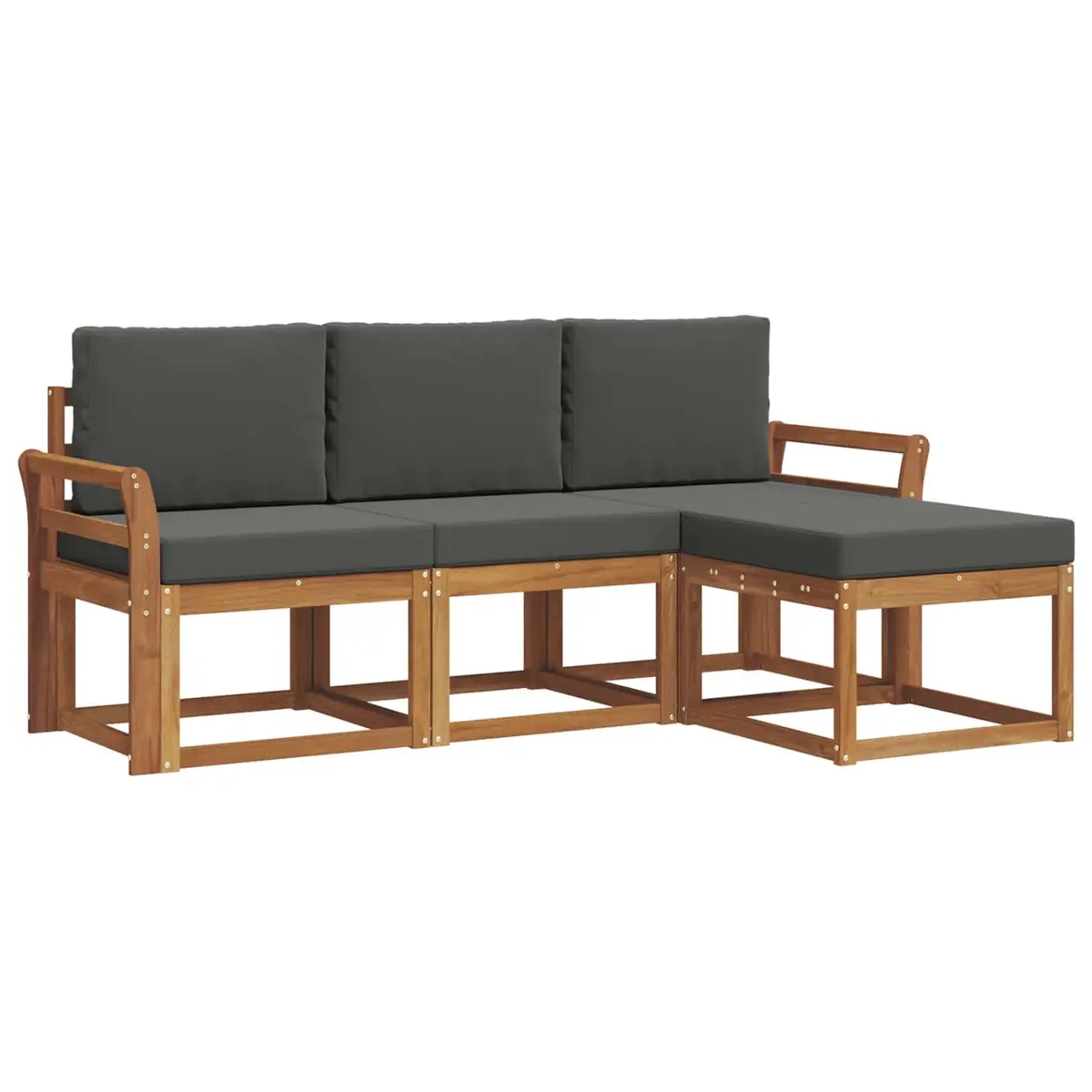 4-Piece Acacia Wood Sofa Set