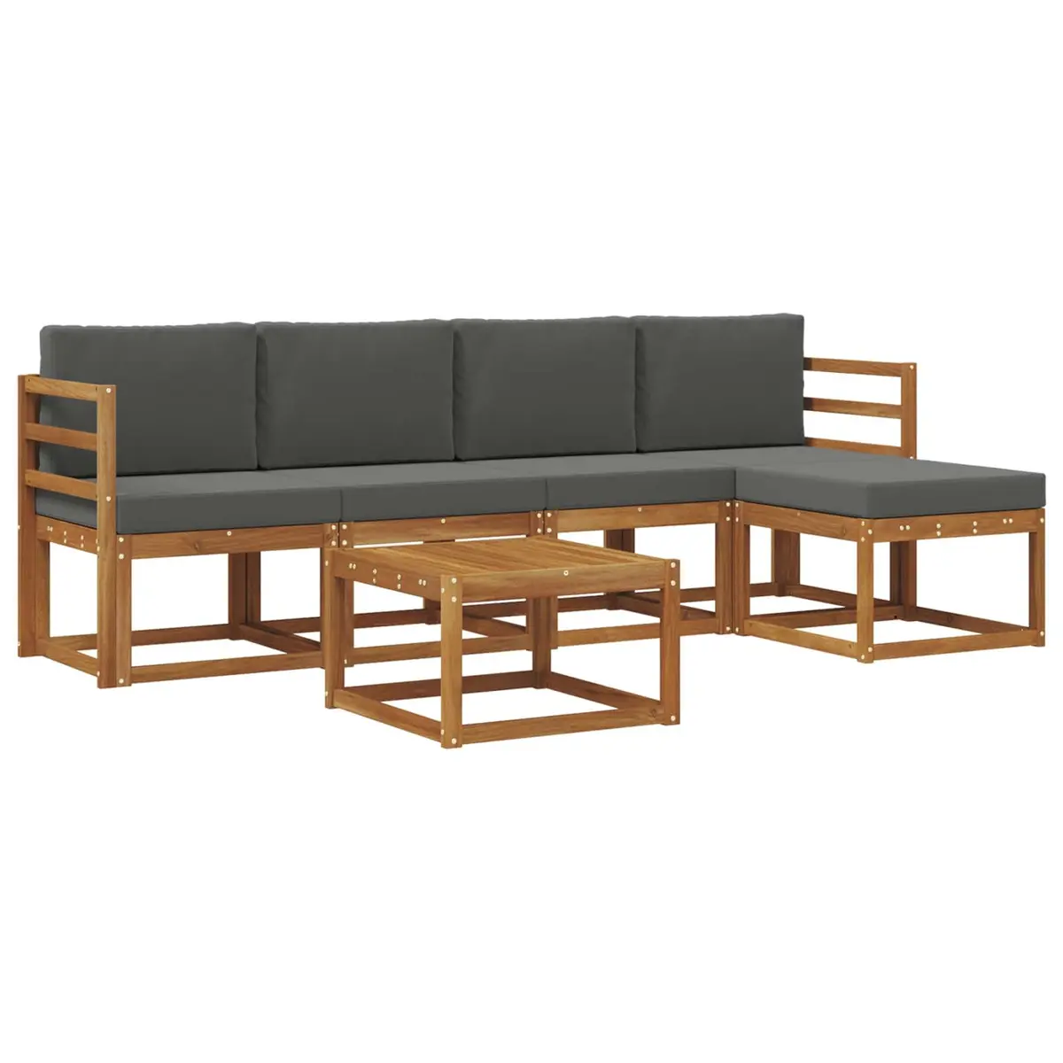 Outdoor Sectional Sofa Set Garden Patio Furniture 6 Piece
