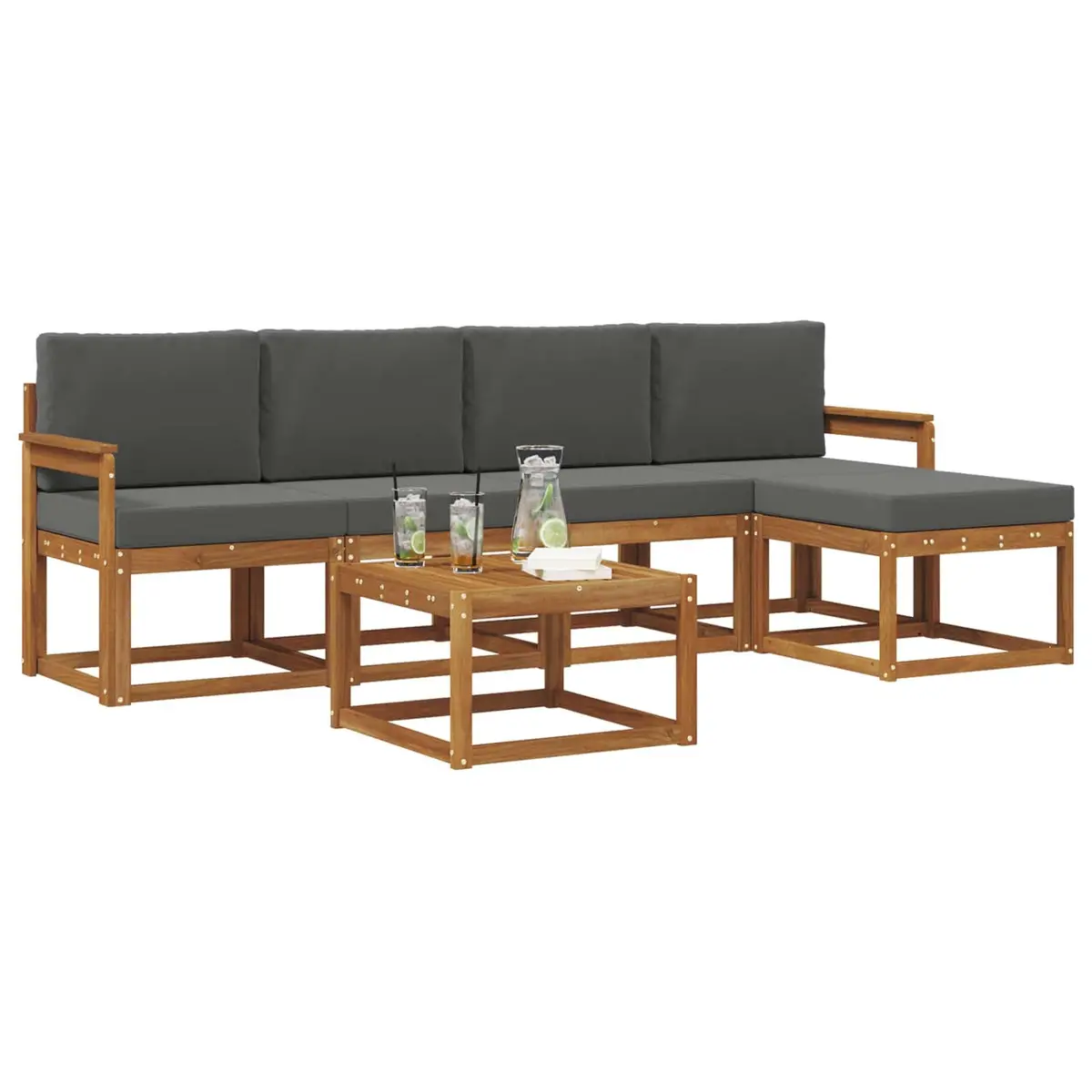 Outdoor Sectional Sofa Set Garden Patio 6 Pieces