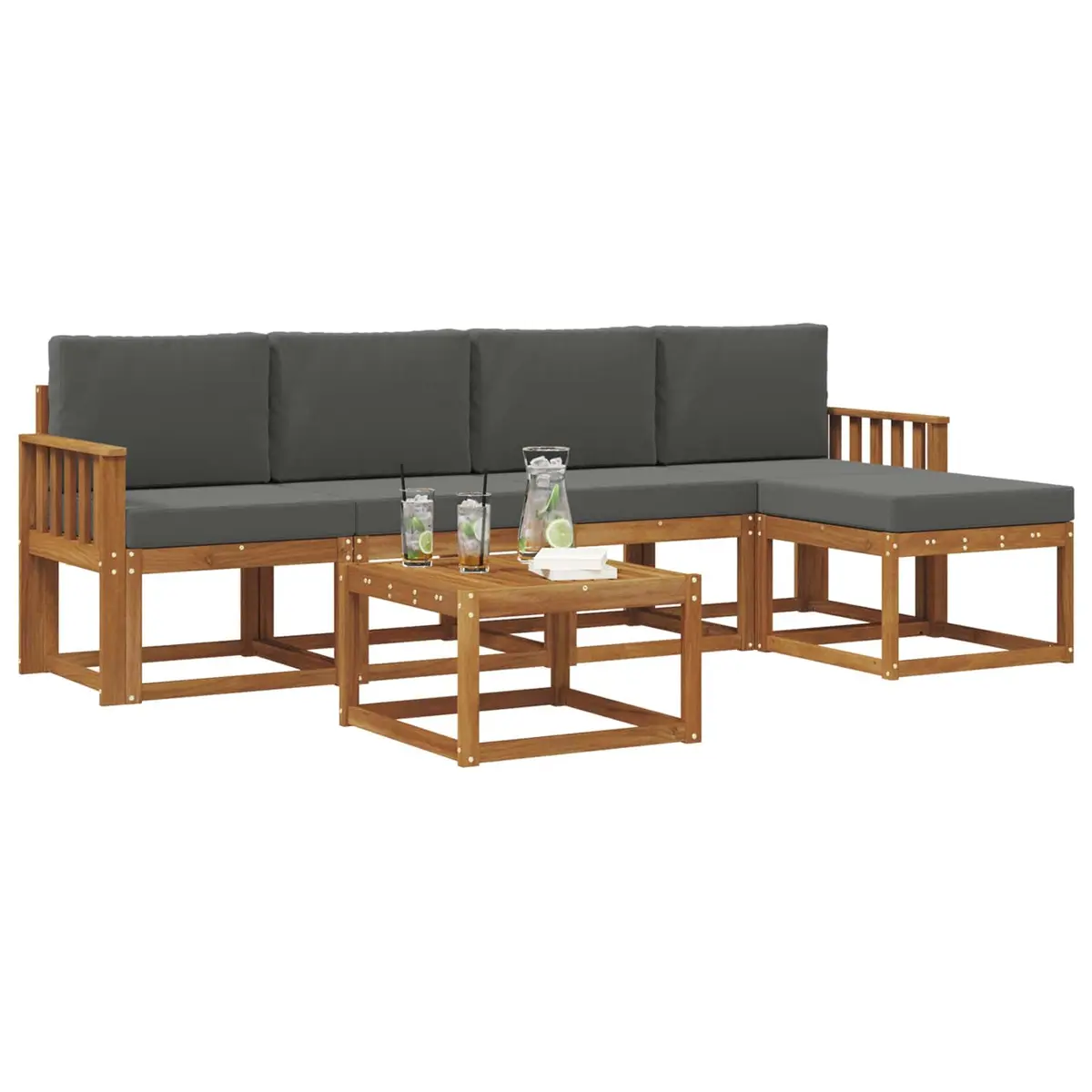 Outdoor Sectional Sofa Set for Patio Garden 6 Piece