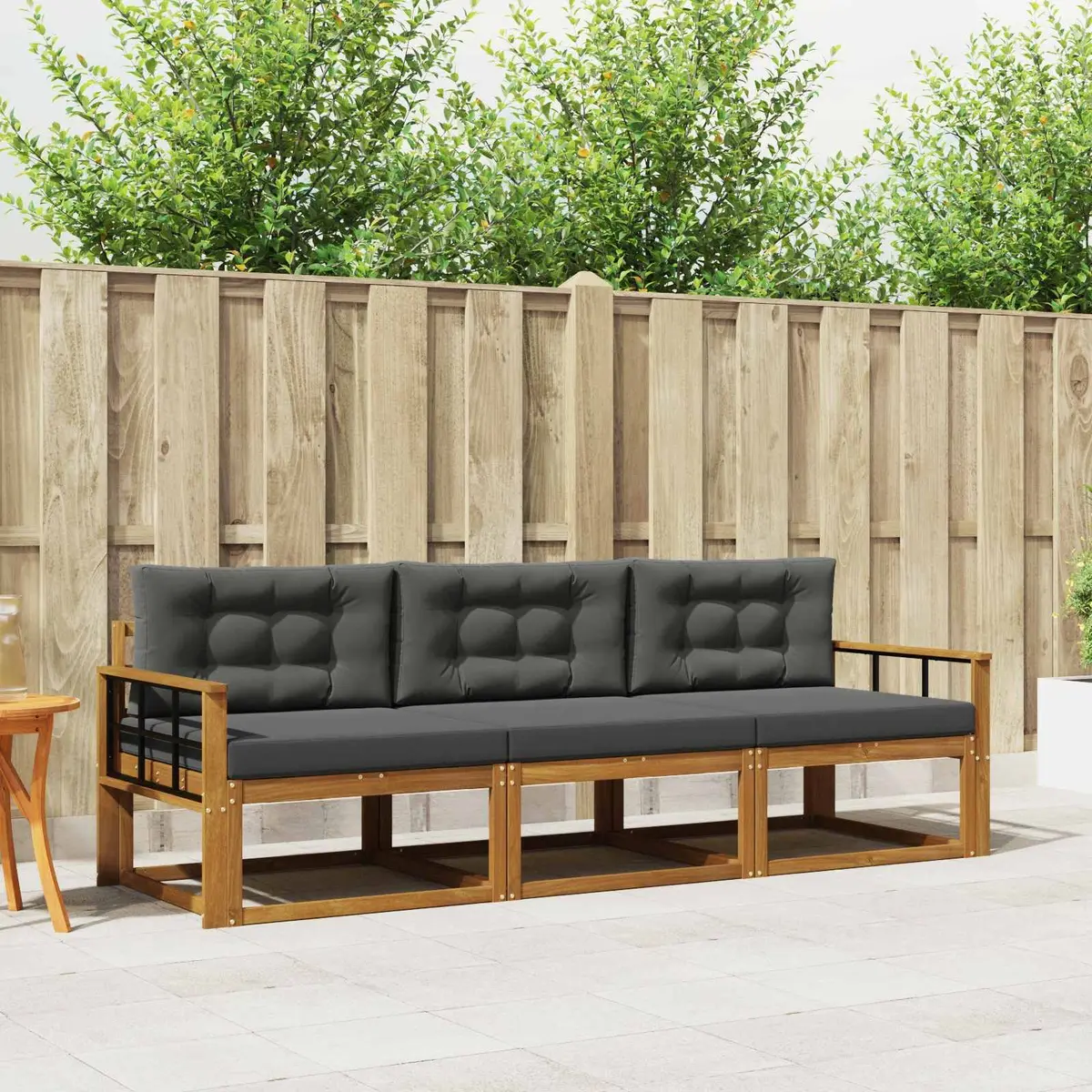 Outdoor Sofa Set Garden Patio 3 Piece Modular Sectional Lounge Furniture