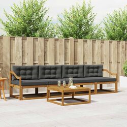 Outdoor Sectional Sofa Set – 5 Pieces in Solid Acacia Wood