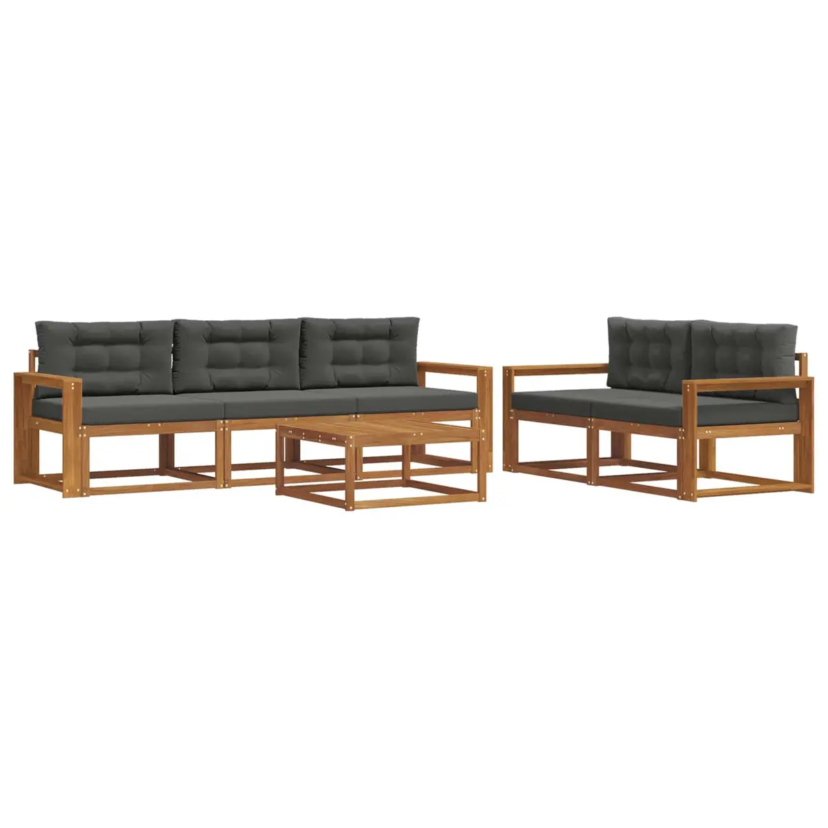 Outdoor Sectional Sofa Set 6 Pieces Garden Patio Furniture Modular Seating