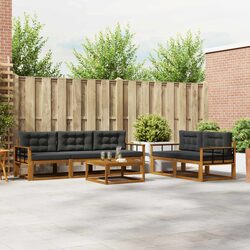 6 pcs Outdoor Sectional Sofa Set – Solid Acacia Wood