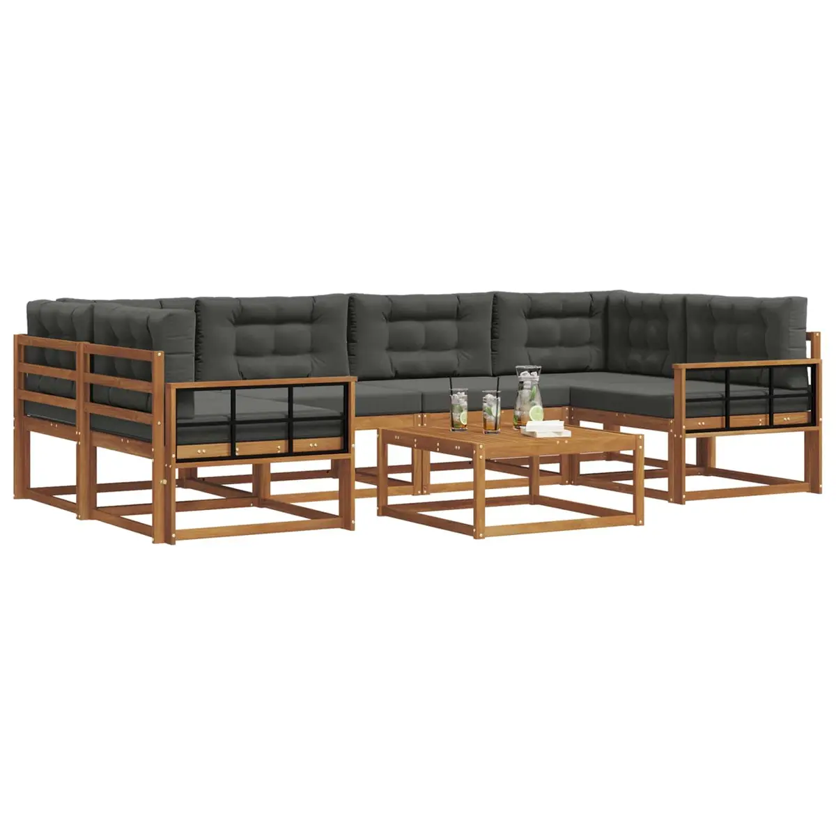 Outdoor Sectional Sofa Set Garden Patio Furniture 7 Pieces Modular Seating