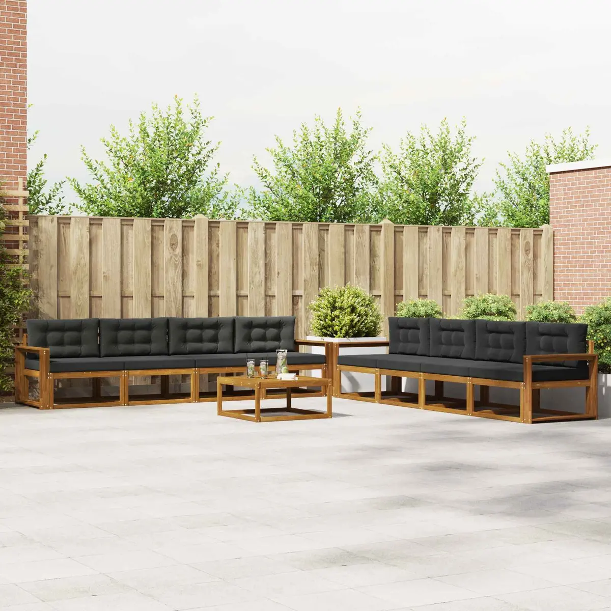 9-Piece Outdoor Sectional Sofa Set