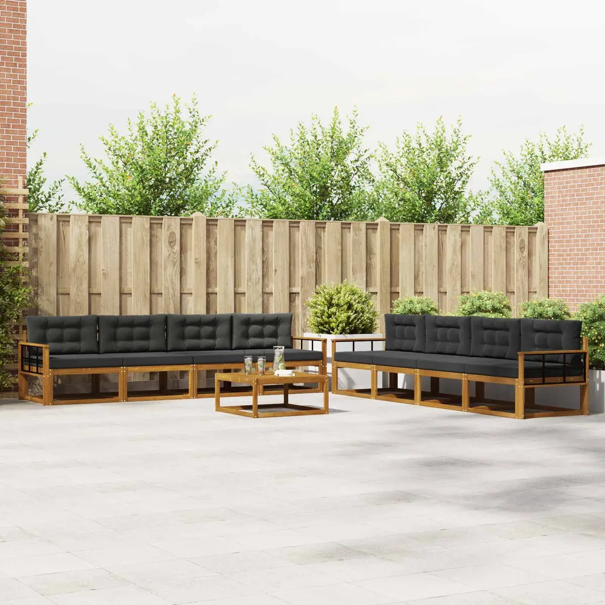 Outdoor 9-Piece Sectional Sofa Set