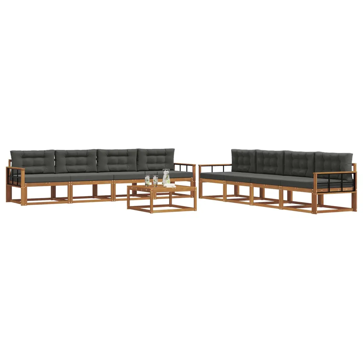 Outdoor 9-Piece Sectional Sofa Set
