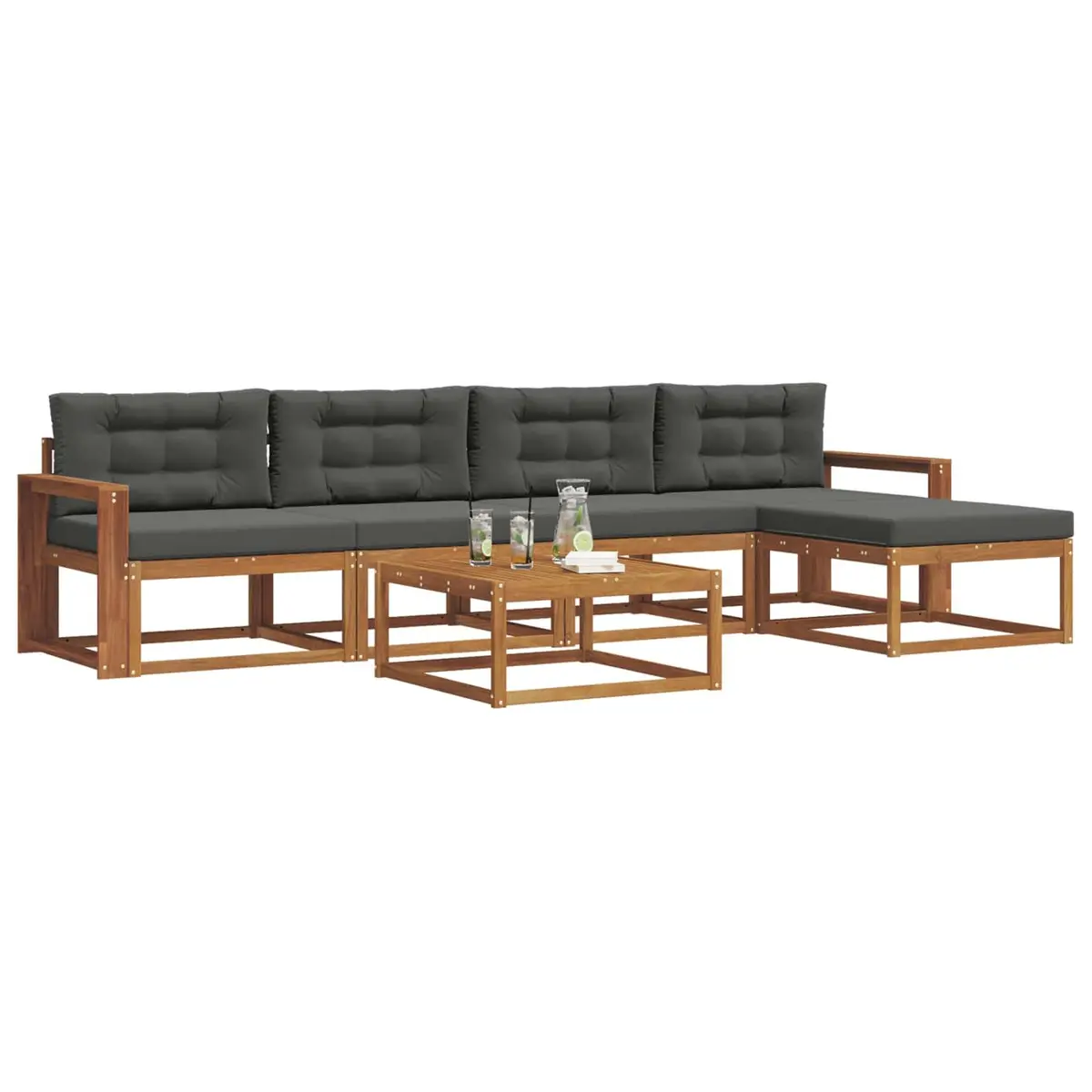 6-Piece Modular Outdoor Sectional Sofa Set