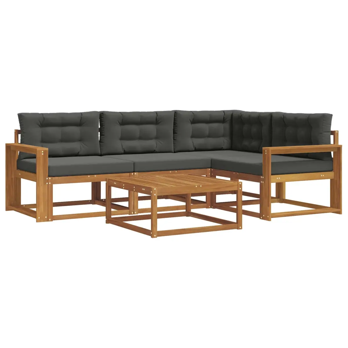 Outdoor Sofa Set Garden Patio Furniture 5 Piece Modular Brown