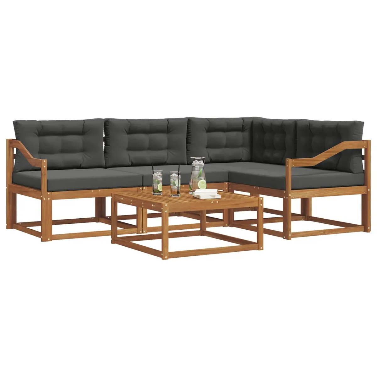 Outdoor Sofa Set 5 Piece Modular Garden Patio Backyard Lounge Seating