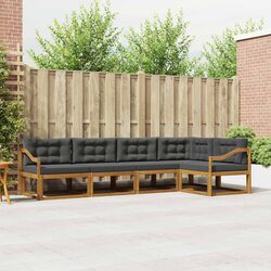 5-Piece Outdoor Sectional Sofa Set – Acacia Wood