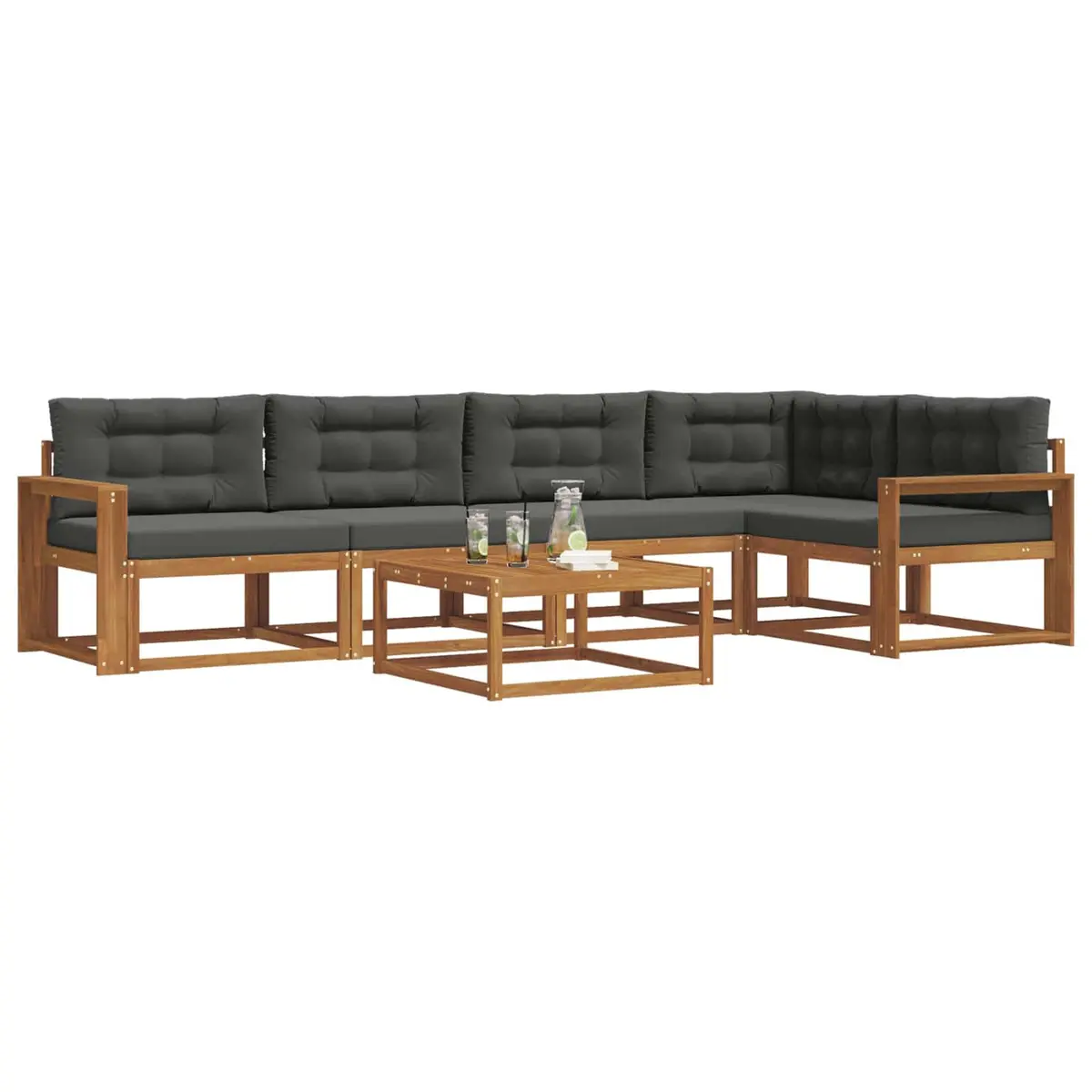 Outdoor Sectional Sofa Set Modular Garden Patio Lounge 6 Piece