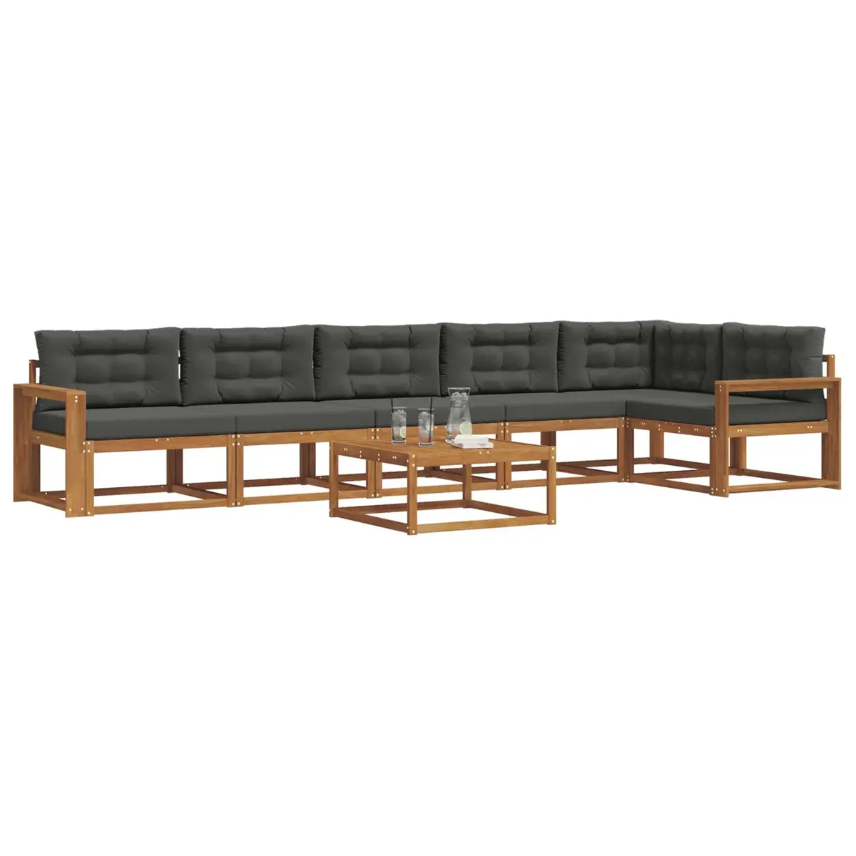 Outdoor Sectional Sofa Set Garden Patio Furniture 7 Piece Modular Lounge