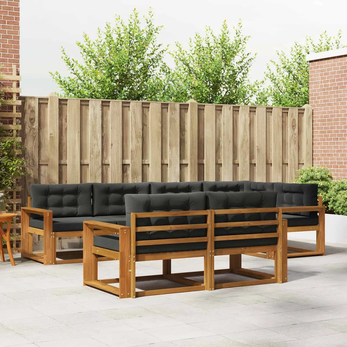 Outdoor Sofa Set 8 Pieces Modular Sectional Lounge Patio Garden Furniture