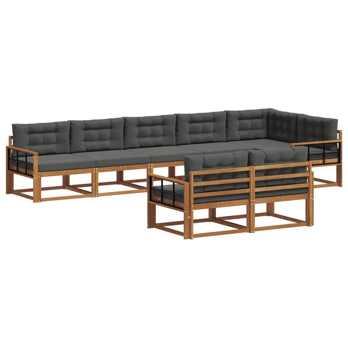 8-Piece Modular Outdoor Sectional Sofa Set