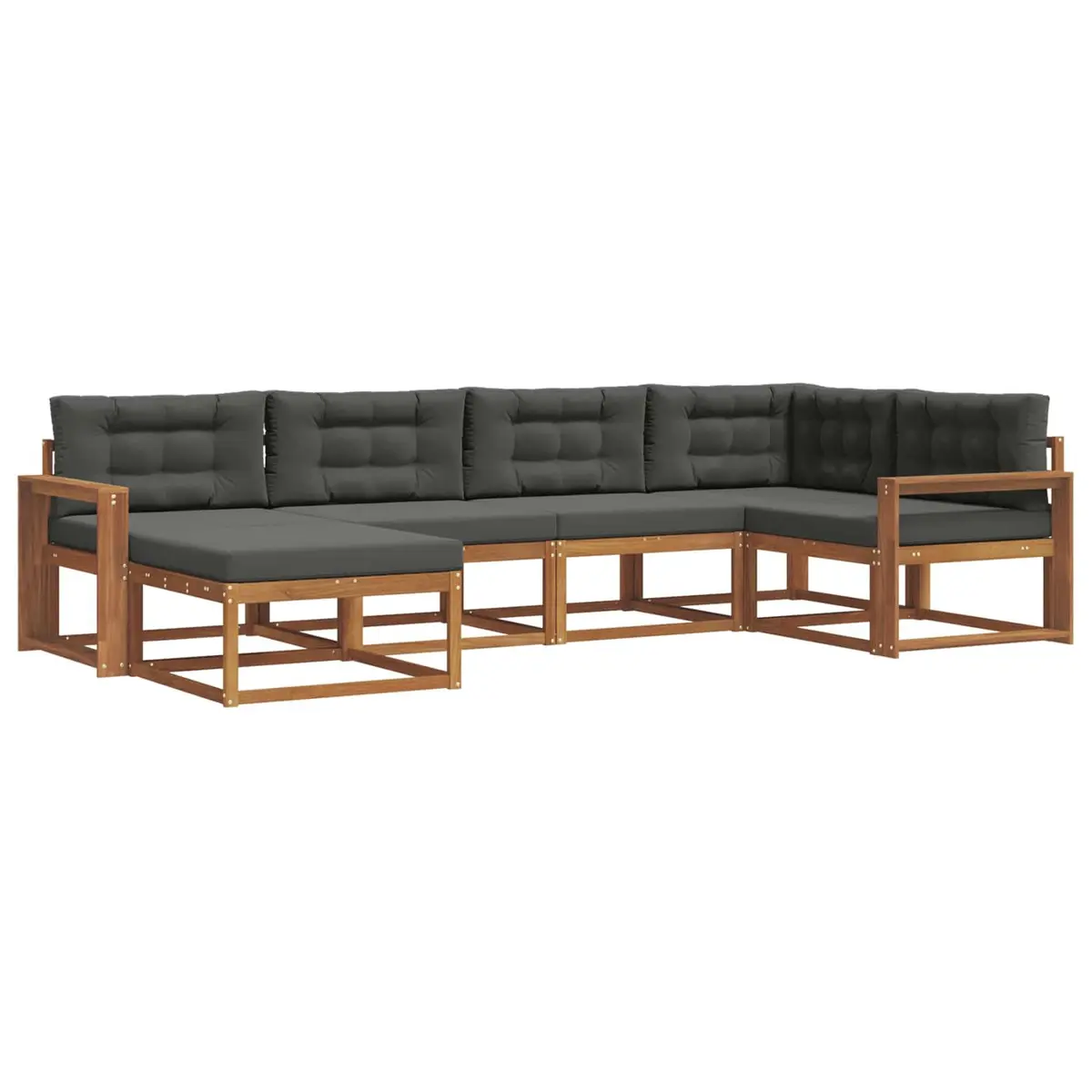 6-Piece Solid Acacia Outdoor Sofa Set