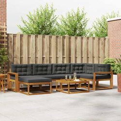 Outdoor Sectional Sofa Set 7 Piece Garden Patio Furniture Modular Lounge Acacia