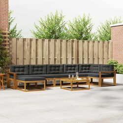 Outdoor Sectional Sofa Set 8 Pieces Garden Patio Furniture with Cushions