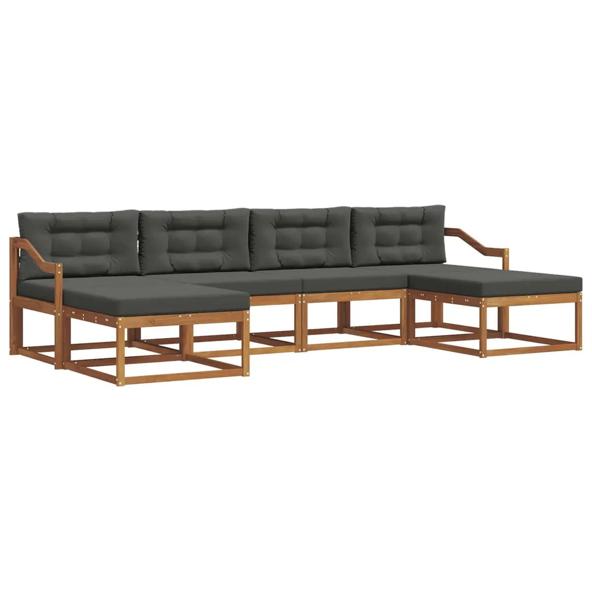 Outdoor Sofa Set 6 Piece Patio Furniture Garden Lounge Seating with Cushions