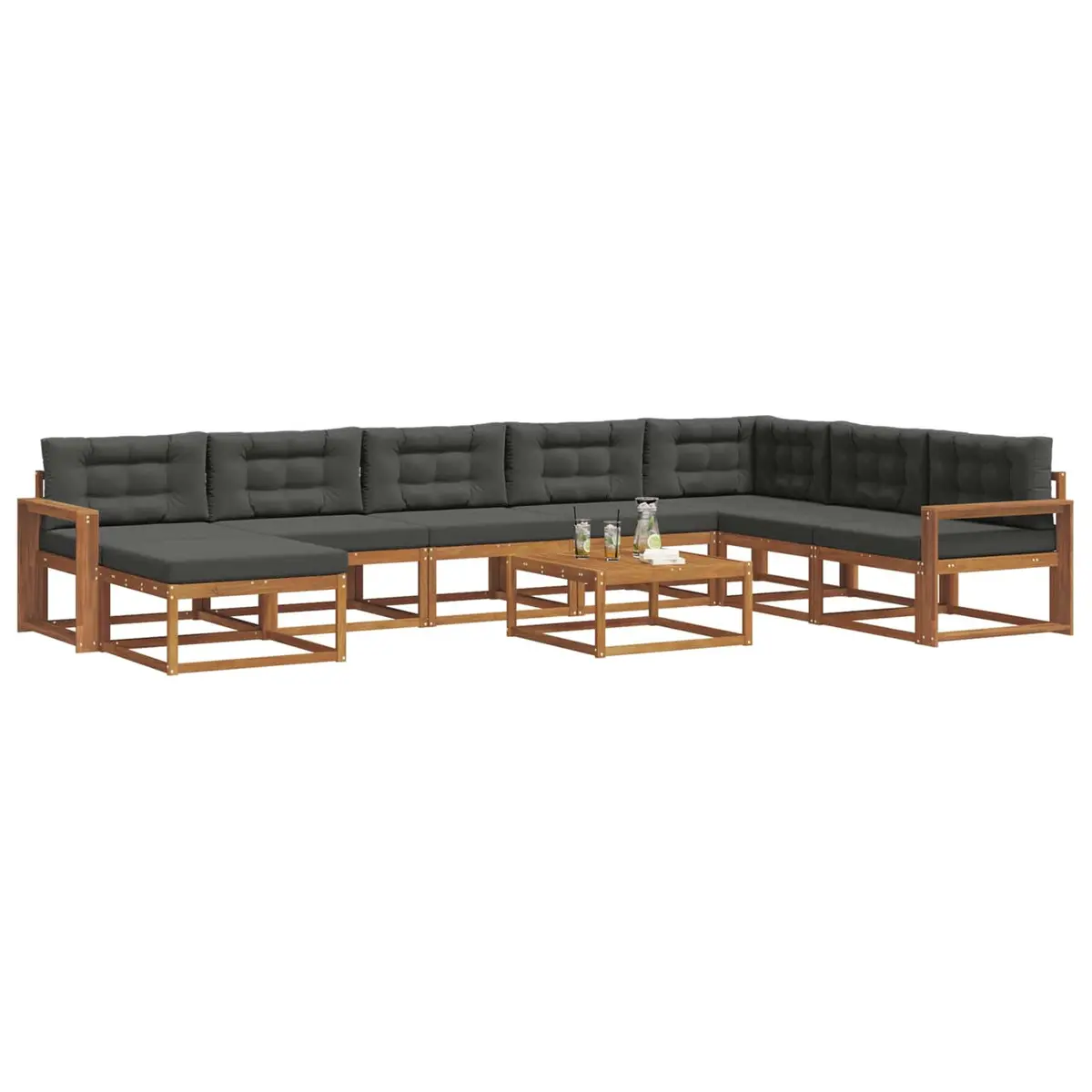 9-Piece Outdoor Sectional Sofa Set