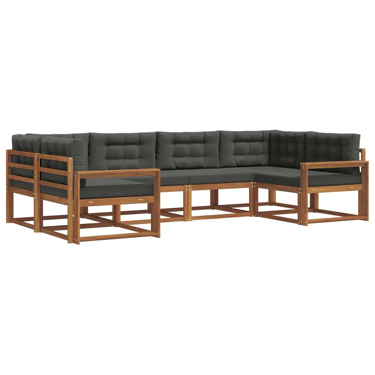 Outdoor 6-Piece Sofa Set with Cushions