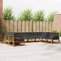 Outdoor Sectional Sofa Set - 9 Pieces with Cushions