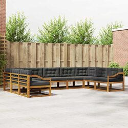 Outdoor Sectional Sofa Set Specifications: 9 Pieces, Brown