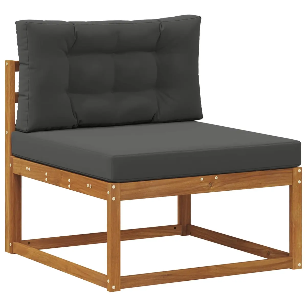 Outdoor Sectional Sofa Set 9 Pieces Garden Patio Furniture with Cushions Brown