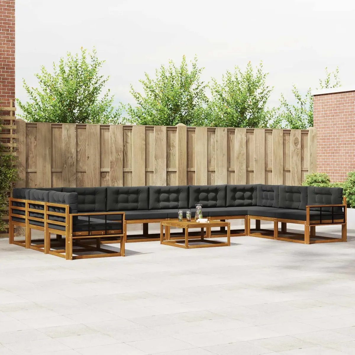 11-Piece Outdoor Sectional Sofa Set