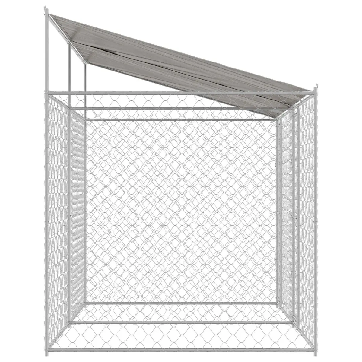 Dog Cage Outdoor 400 x 200 x 256 cm Silver