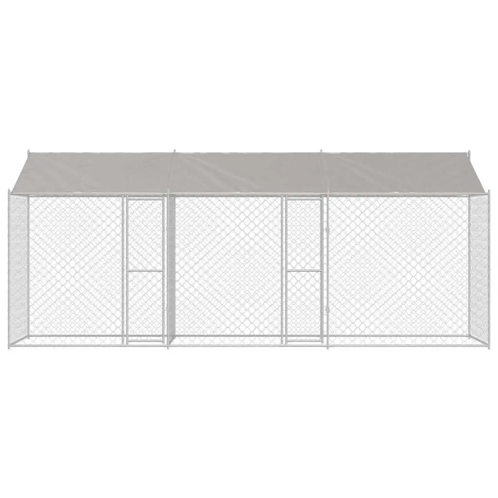 Dog Cage Outdoor Use Large Breed Silver