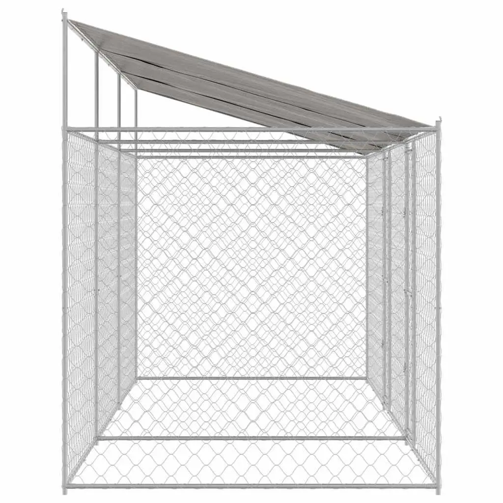 Dog Cage Outdoor Use Large Breed Silver